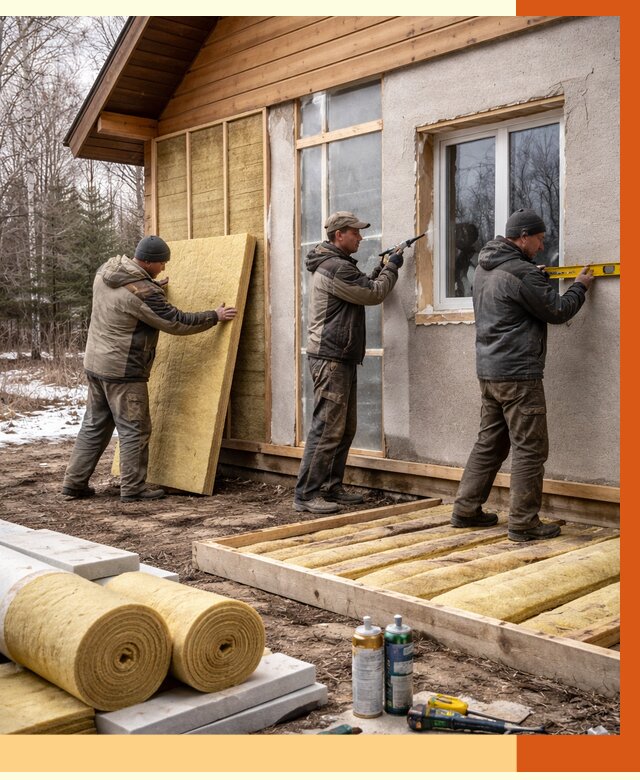 Утепление дачного дома в Туле от 4830 руб/м2 — недорого | ТепломастерТул